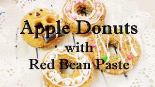 Apple Donuts with Red Bean Paste