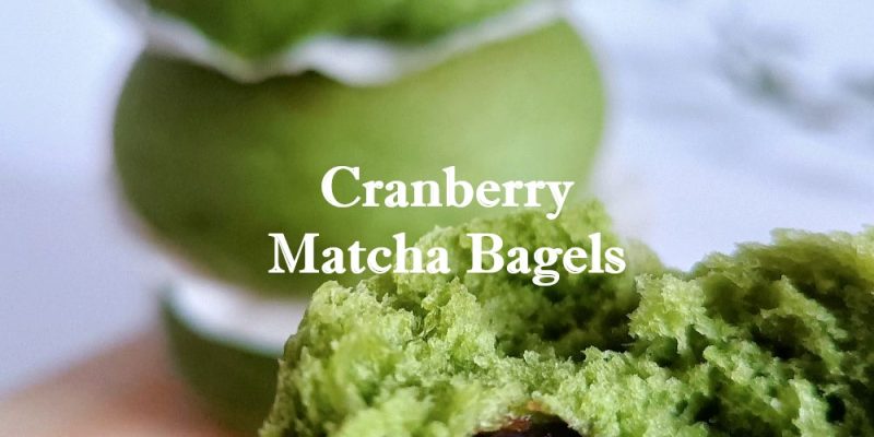 Cranberry Matcha Bagels Recipe