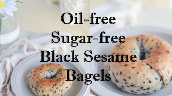 Oil-free Sugar-free Black Sesame Bagels Recipe