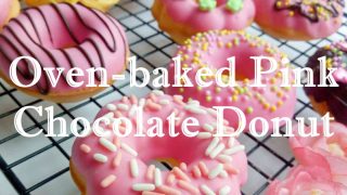 Oven-baked Pink Chocolate Donut