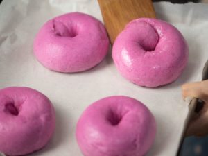 Pink Bagels Dragon Fruit Bagels