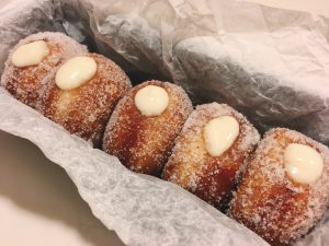 Vanilla Custard Filled Donuts